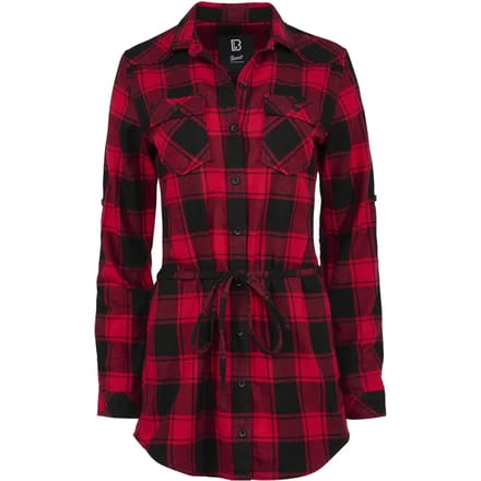 Brandit Lucy Dames Longsleeve - rood/zwart - L