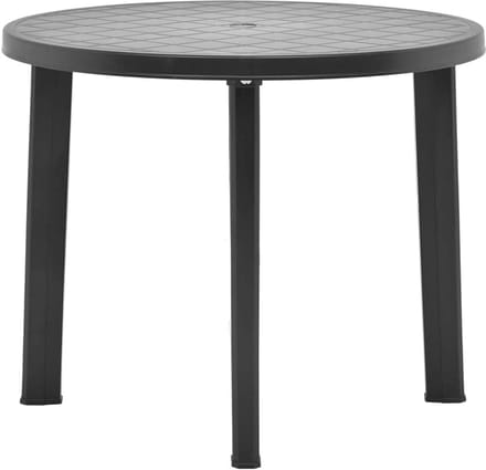 Ronde Antraciete Kunststof Buiten Eettafel 89 cm