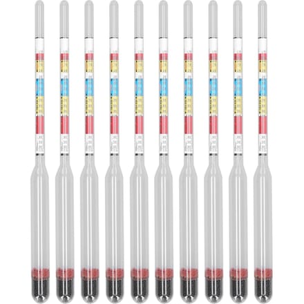 10 Stuks Wijnmaken Meter Thuis Brouwen Bier Hydrometer Maatcilinder 3 Schalen Huishoudelijke Benodigdheden white