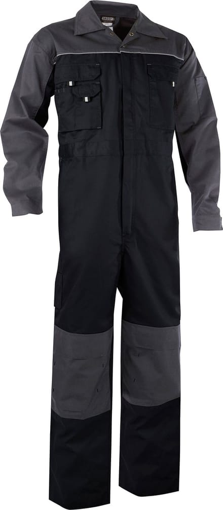 Tweekleurige overall met kniezakken