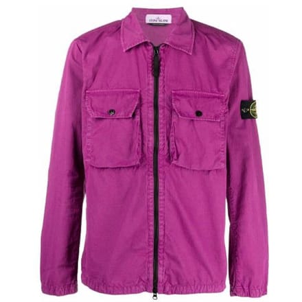 Stone Island Overhemd Paars Heren Tops 7515113WN-V0145 M pink