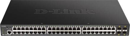 D-Link DGS-1250-52XMP/E Smart Managed Switch [48x Gigabit Ethernet PoE+, 370W, 4x 10 Gbit/s SFP+]