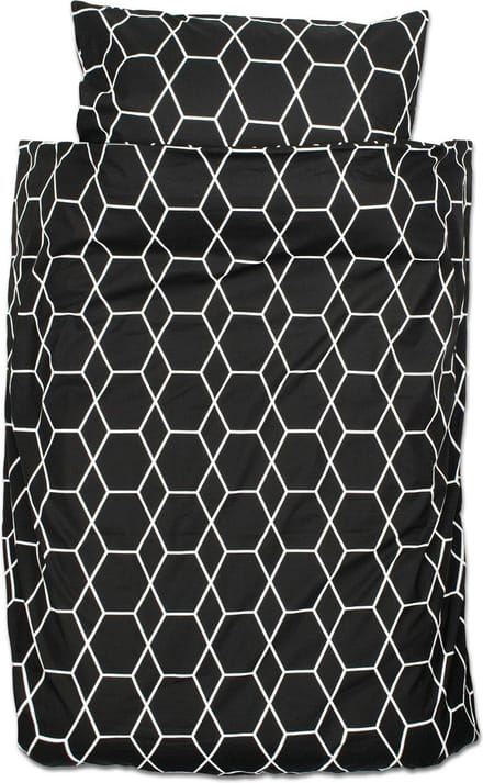 Briljant Baby Dekbedovertrek Grid - Junior - 120x150 - Zwart