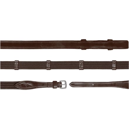 5/8 Webband Teugels met 9 leren passanten (zonder stopper) Bruin Cob