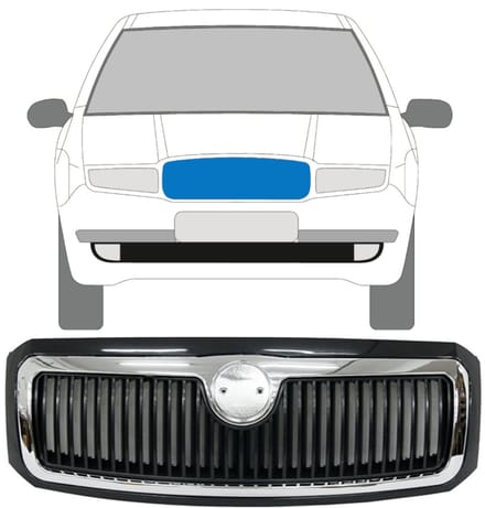 Grill voor Skoda Fabia I 1999-2007