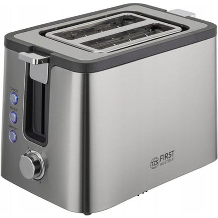 TZS First Austria Broodrooster - Toaster - 6 Warmteniveaus - 2 Sneetjes - 800W - RVS