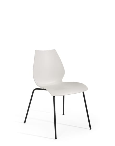 Kartell Maui stoel - lichtgrijs - zwart