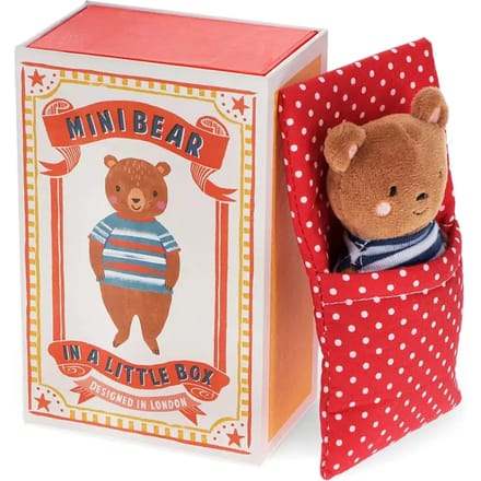 Mini knuffel in een doos Rex London Bear
