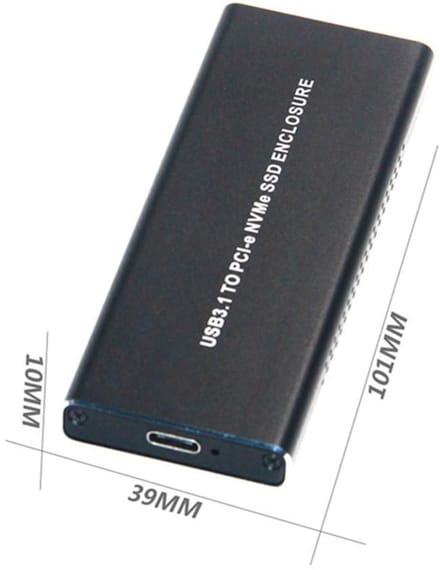 CoreParts MSUB8001 Speicherlaufwerksgehäuse SSD-Gehäuse Schwarz M.2 (MSUB8001)
