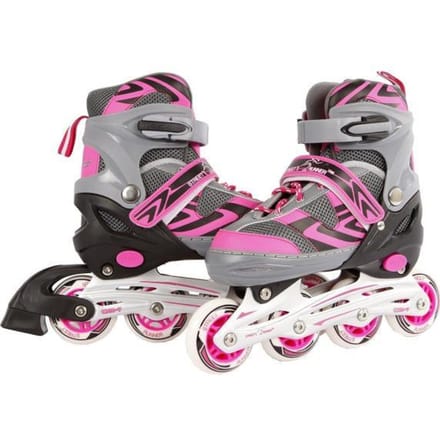 Inline skates maat 29-32 roze/grijs verstelbaar Skates/Skeelers