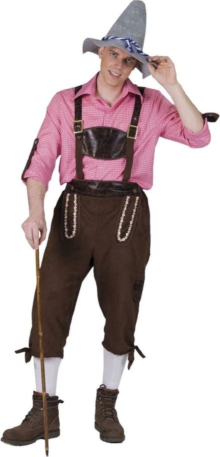 Bruine Tiroler lederhose Rolf