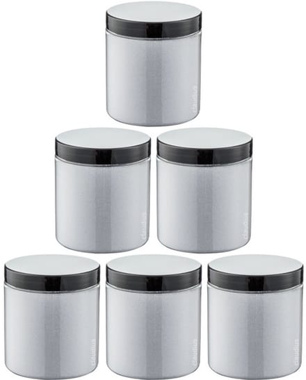 Scrubzout Lavendel 300 gram - Pot met zwarte deksel - set van 6 stuks - Hydraterende Lichaamsscrub