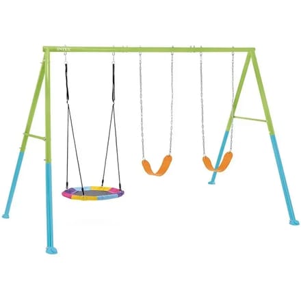 Schommelset 3 schommels met vogelnest voor kinderen Intex
