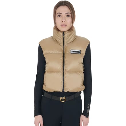 Korte mouwloze damesdonsjas Equestro