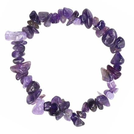 Fako Bijoux® - Edelsteen Armband - Little Stones - Splitsteen - Natuursteen - Amethist - Paars