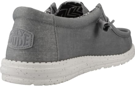 HEYDUDE - Wally Canvas Heren Instappers Light Grey - Maat 46
