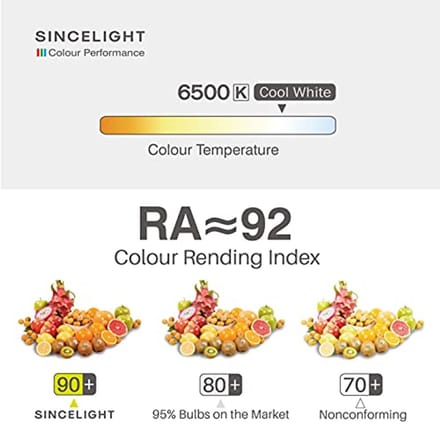 E27 LED Lamp 5 Watt - Milky Diffuser, Koel Wit 6500K, Hoog Kleurweergave, 500 Lumen, 6 Stuks