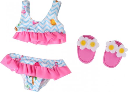 Heless Poppenbikini Blauw/roze Voor Pop Van 28-35 Cm