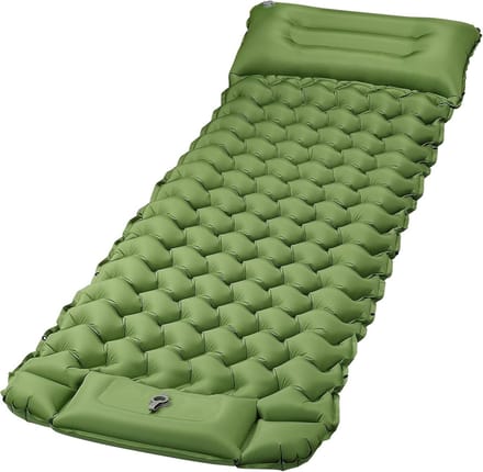 Zelfopblazend Matras voor 1 Persoon met Kussen - Ultralicht en Compact Campingmatras
