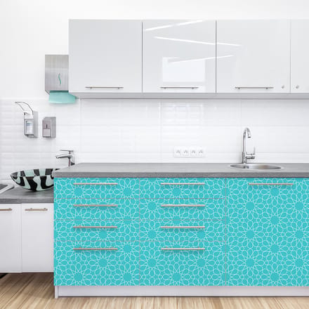 Sticker met Scandinavisch meubelmotief, goudkleurig, 40 x 60 cm
