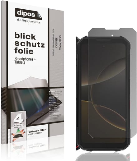 dipos – Matte Privacy Screenprotector geschikt voor DOOGEE V Max LR 5G | Anti-Spy Beschermfolie