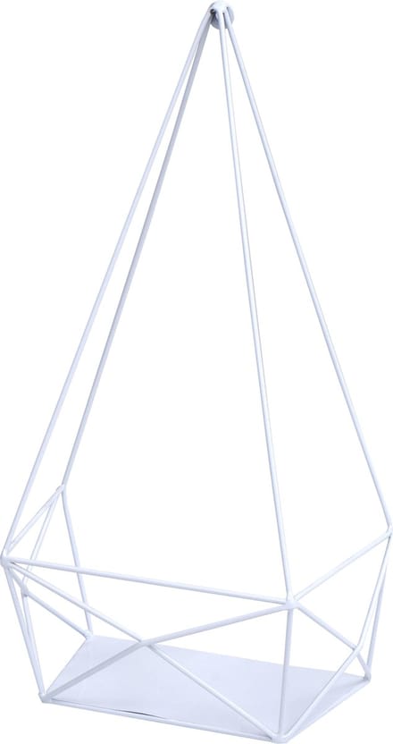 Wandplank MCW-K79, hangplank Decoratieve plank Keukenplank Legplank, metaal 44x23x11cm ~ wit