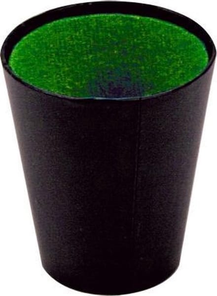 Pokerbeker Zwart - 9 cm Hoog - Met Ingelegd Vilt - Diameter 8 cm - Engelhart