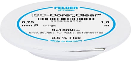 Felder LAttechnik ISOCore Clear Sn100Ni+ Soldeertin loodvrij