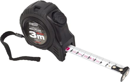 AWTOOLS - Rolmaat - 3m x 19mm - Magnetisch - ABS behuizing - Auto-Lock mechanisme - Nylon coating