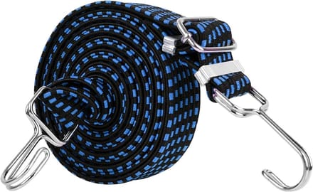 Platte Bungee Koorden - Elastisch Touw - Bagage Vastzetten - Extra Brede Band - 1 Meter - Blauw
