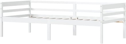 Bedframe Grenenhout - Houten Bed - Slaapcomfort Creëren - Massieve Constructie - 90x200 cm - Wit