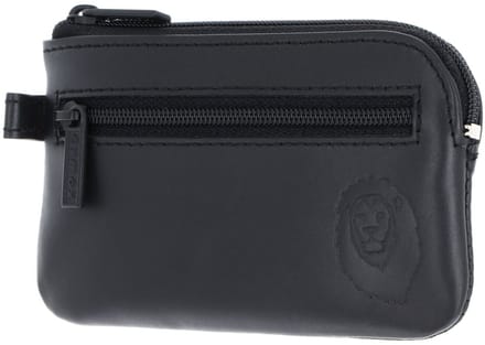 oxmox Leren sleutelgeval Leather Keyholder Freedom Lion Embossed Black zwart