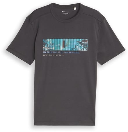 Tom Tailor - T-shirt met fotoprint - Maat L - Tarmac Grey