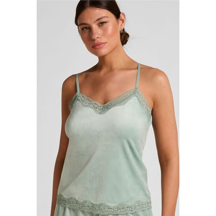 Hunkemöller Cami top Velours Lace Groen
