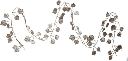 Othmar Decorations Kerstboom slinger - met bladeren - champagne - 200 cm - kunststof