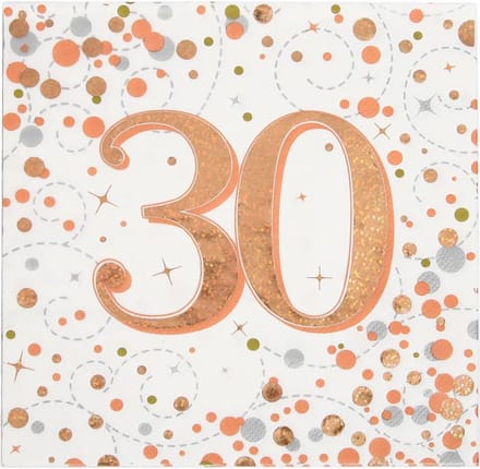 Oaktree - Servetten - 30 jaar Rose Gold (16 stuks)