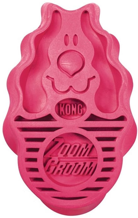 Kong Borstel Rubber Zoomgroom - Hondenvachtborstel - Roze per stuk