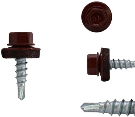 Wovar Dakpanplaatschroeven Rood Verzinkt 4.8 x 20 mm | Doos 100 stuks | Dakschroeven