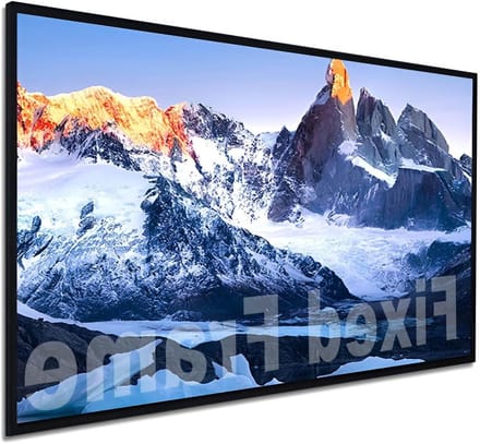 Projectiescherm Vast Frame - Filmscherm Binnen Buiten - Thuisbioscoop Ervaring - Kreukvrij Diffuus - 84 Inch 16:9 - Wit