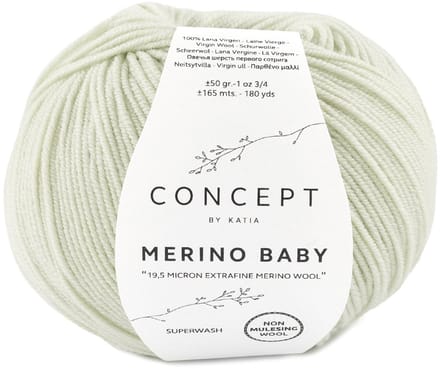 Katia Concept Merino Baby - 155 bleekgroen - Wol Garen