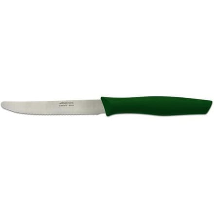 Couteau de table Arcos Nova 188821 en acier inoxydable Nitrum et manche en polypropylène, lame verte de 11 cm avec couvercle et