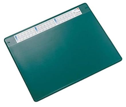 Antislip bureauonderlegger met transparant kussen en kalender – 50 x 65 cm – groen