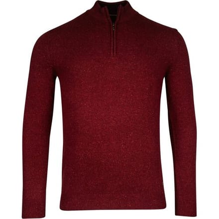 Baileys Trui Half Zip Faux-Uni Deep Red / male