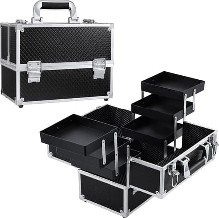 Kapperskoffer - Kapperstas - Visagie - Cosmetica Organizer - Zwart