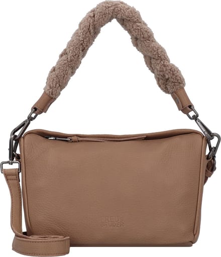 FREDsBRUDER Leren Schoudertas Chinte Crossbody Bag Coffee & Cream Taupe