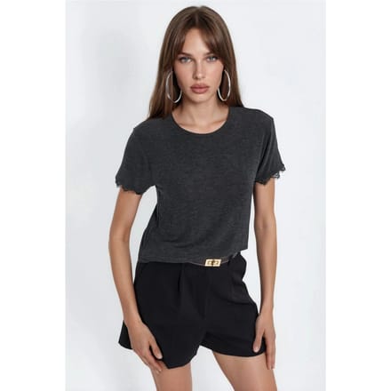 Accessoire Gedetailleerd Crew Neck T-shirt