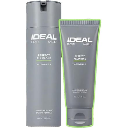 IDÉAL POUR LES HOMMES Crème Hydratante Tout-en-Un Parfaite Soin Hydratant & Raffermissant 150ml (+ Sac ffroi Cadeau Aléatoire) gray