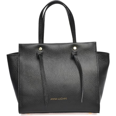 Anna Luchini Zwart Rundleer Tas