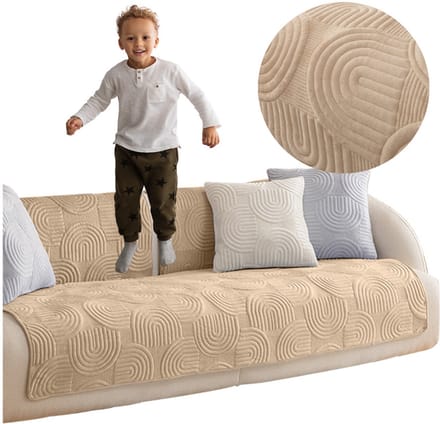 Meble od Nowa - Kanapematten - Beige - Wypukły Wzór - 90x210 cm