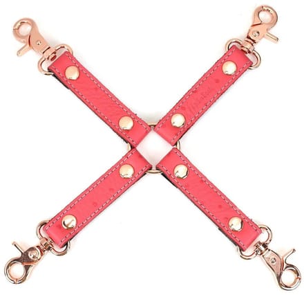 Liebe Seele - Angel's Kiss Exclusieve Leren Hogtie - Roze/Rosé Goud